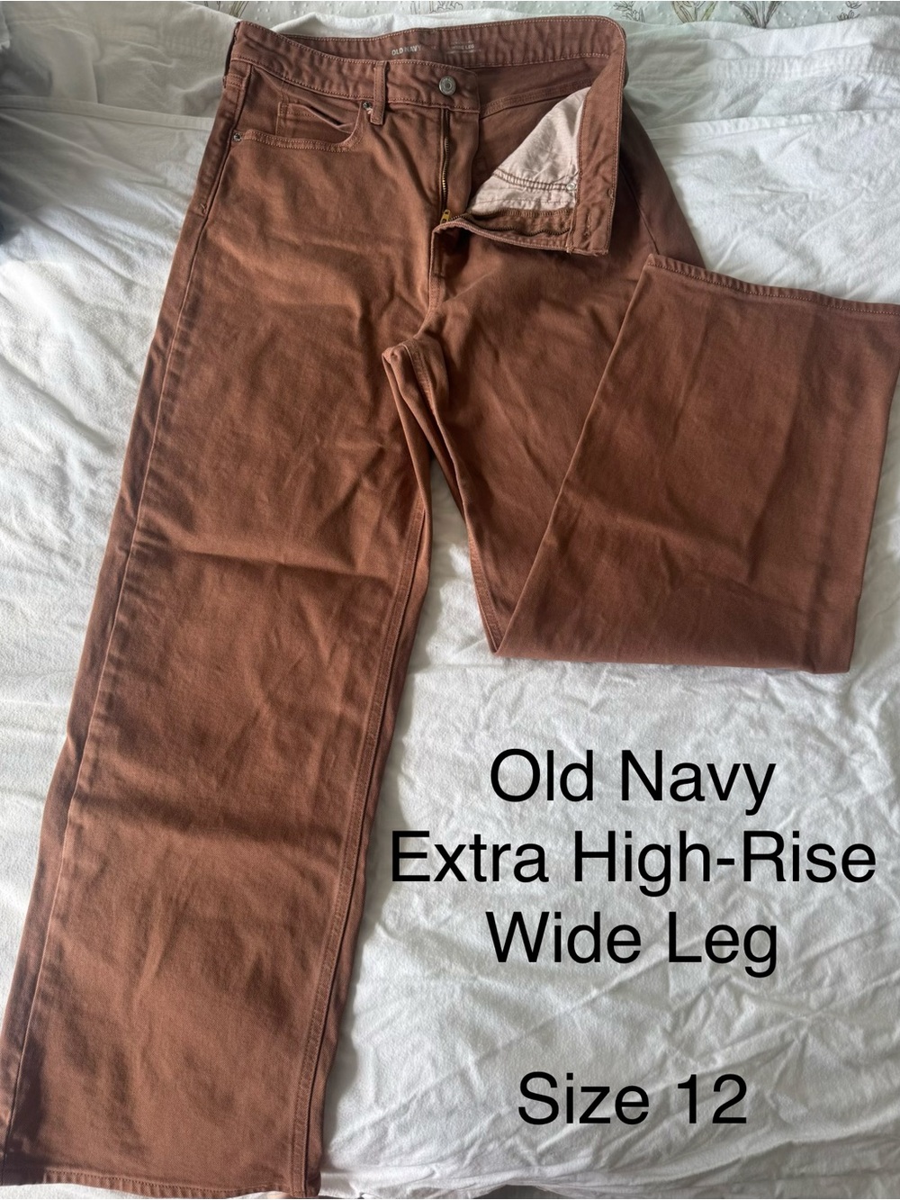 Old Navy Wide-Leg High-Rise Pants - Rust